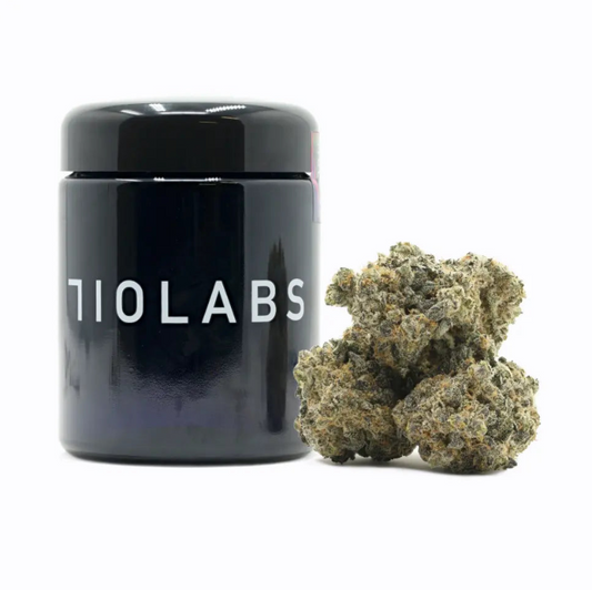 710 Labs Premium Cannabis Flower 3.5g – Top-Shelf Indoor Buds in Black Glass Jar | High-Quality Craft Weed