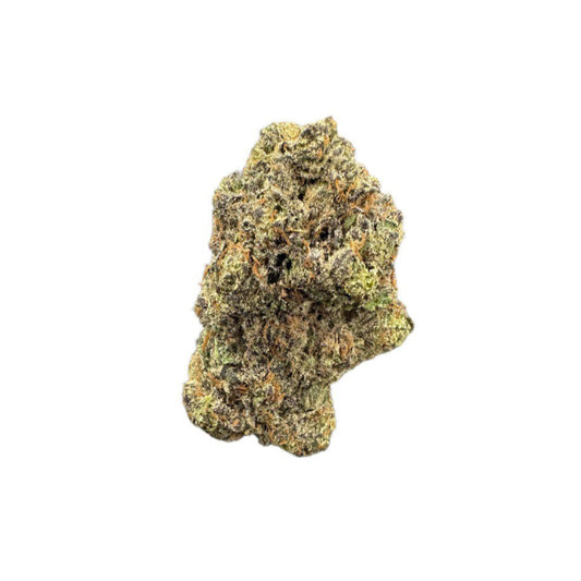 Close-up of a clump of cannabis on a white background